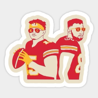 Mahomes Kelce Glasses Sticker